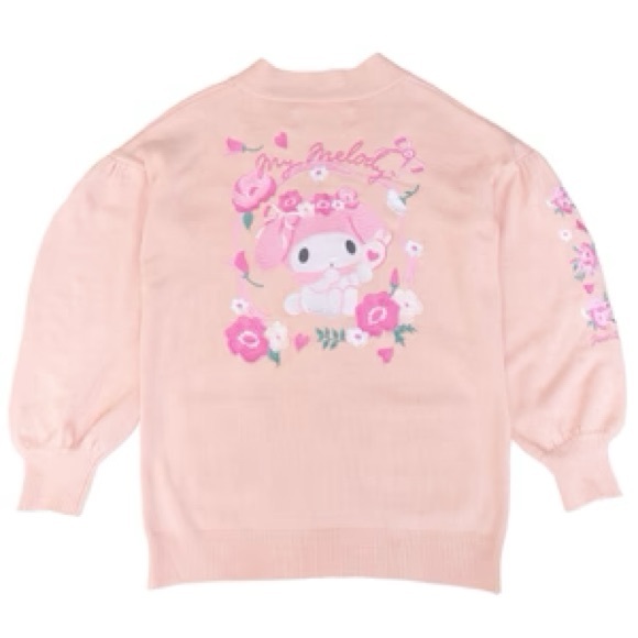 Sanrio x JapanLA Sweaters - NWT Sanrio x JapanLA My Melody Embroidered Floral Cardigan